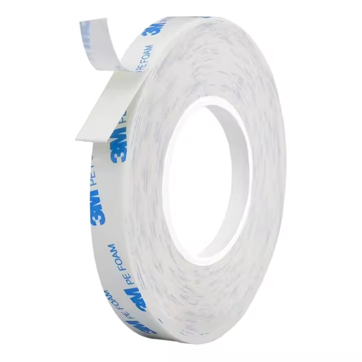 Cinta Adhesiva de doble cara 3 M 1600T para uso en interiores y Exteriores, impermeable, de alta resistencia, de espuma de PE, para la fijación de objetos y aplicaciones permanentes (10mm x 3 m) - 1