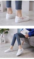 Zapatos Blancos Pequeños Para Mujer Primavera/Verano/Otoño Nuevos Patrón Bordado Coreano Casual Suela Baja Estudiante Zapatos Planos - details 17