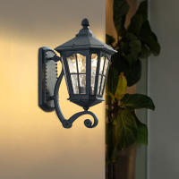 Lámpara de pared solar Retro Para Exterior, impermeable, para Jardín, Villa, lámpara de pared exterior, balcón, pasillo, Puerta, lámpara de Jardín (Baja, solar + Energía,) bronce de Doble, Una lámpara, Cuatro Colores, Chalet/Patio/Comunidad - details 1