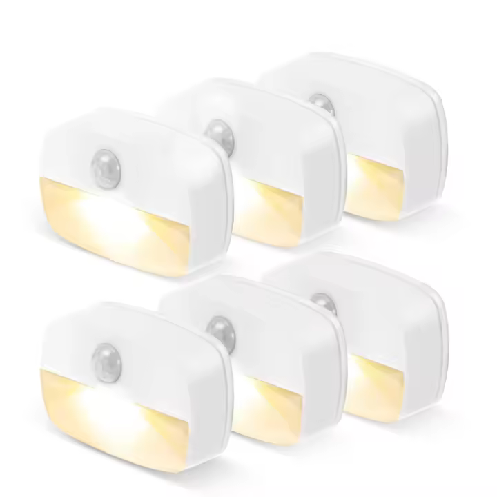 Luz Nocturna LED Con Sensor De Movimiento Para Interior Pega En La Pared Iluminación Para Pasillo Escalera Baño Armario Dormitorio Batería Operada - 1