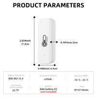 Sensor De Temperatura Y Humedad Inteligente Zigbee Tuya Monitor Remoto Por App Compatible Con Alexa Google Para Hogar Inteligente Var SmartLife - details 8
