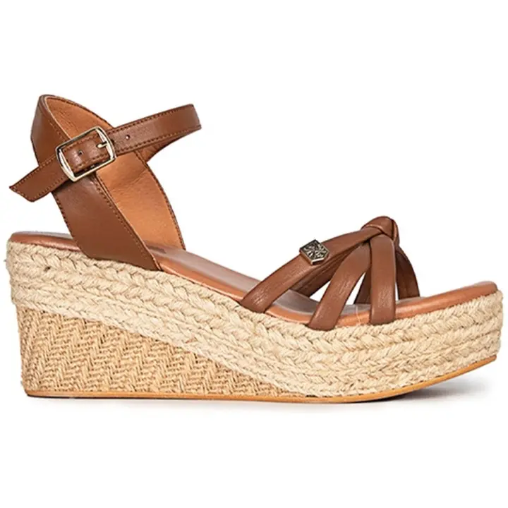 Sandalias de Plataforma Popa  para mujer en color marron - 1