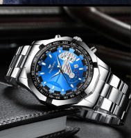 Reloj De Lujo Para Hombre FNGEEN Con Correa De Acero Inoxidable Resistente Al Agua Calendario Quartzo Reloj Hombre S001 - details 14