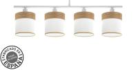 Fabrilamp - Lampara Cloe 4xe14 Blanca/blanca-madera Clara Regx75x14 cm - details 2