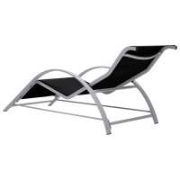vidaXL Tumbonas con mesita 2 unidades aluminio Sillas de Exterior Ideal para jardín, playa, piscina, terraza Tumbona Piscina Tumbonas Playa Tumbonas Jardín Exterior - details 4