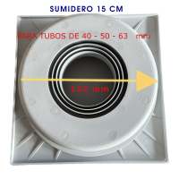 bricoloco.com Sumidero sifonico vertical desagüe patio y terraza exterior PVC con rejilla extraible Sumideros - details 4