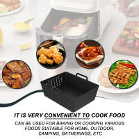 Almohadilla De Silicona Para Horno Y Air Fryer 4/2pc Bandeja De Hornear Antiadherente Para Pollo Frito Pizza Y Verduras Lavandería De Frutas - details 6