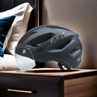 PJT Casco De Bicicleta LED Recargable Con Visera Gafas De Sol Para Hombres Helmets De Ciclismo MTB Y Carretera Con Protección Solar - details 18