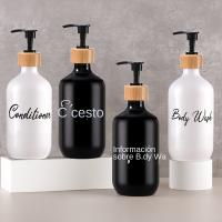 Juego De 3 Dispensadores De Jabón De Plástico Para Baño Botellas De Refacción Para Champú Y Condicionador De Cabello Tamaño 500ml - details 4