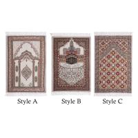 Carpetas De Oración Musulmana Con Borlas Espesas Diseño Tradicional Rectangular Para Viajes Temples Y Habitaciones De Oración Para Mujeres Y Hombres - details 0