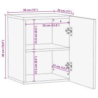 vidaXL Mueble de baño colgante madera de ingeniería negro 38x33x48 cm - details 7