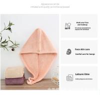 Gorro para secador de pelo de vellón coral Súper suave, absorbente y de seco, ligero y transpirable, toalla de estilo japonés - details 2