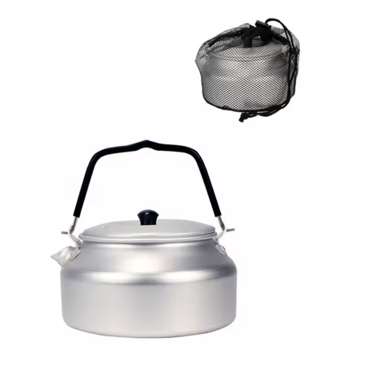 Hervidor portátil de aluminio ultraligero para acampar al aire libre, tetera Retro de viaje, cafetera, cocina de coche - 1