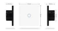 Interruptor Táctil De Pared LED Con Vidrio Templado Negro Y Blanco 1/2/3 Gánganos AC100-240 Interruptor De Panel De Energía - details 5