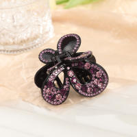AWAYTR Clip Para El Cabello Vintage Con Mariposa Hueca Y Cristales Para Mujer Accesorio De Cabello Moda Brillante Con Rhinestones - details 1