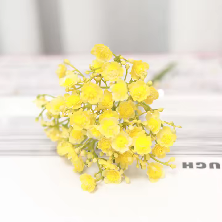 6PCS Flores Artificiales De Esterilla Para Bebé Gypsophila Decoración De Mesa Para Hogar Y Fiesta Boda Navidad Plástico Sin Químicos - 1