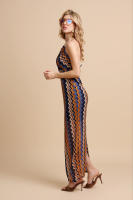 Vestido largo halter - details 1