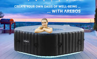 AREBOS Spa Hinchable con LED 154x154cm 4 Personas 600 L - Masaje y Burbujas - Temperatura Ajustable - Uso Interior y Exterior - details 34