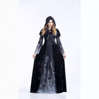 Vestidos Medievales para Mujer,Negra Grandes Gótico Vampiro de Calavera Vampira - details 0