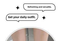 Medias Largas De Verano Para Mujer ANHUHU Seda De Hielo Delgadas Y Transpirables Estilo Casual Negro Y Blanco - details 3