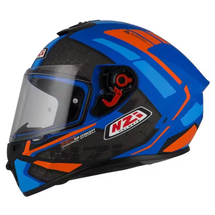 CASCO INTEGRAL NZI TRENDY OVERTAKING AZUL/NARANJA - 1