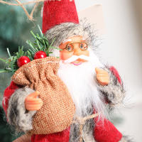 Muñeco De Navidad De Peluche Santa Claus De Pie Decoración Colgante Para Navidad Esquí En Remolque Sled Ornamento Para Árbol De Navidad - details 13