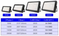 Focos LED Fosa 200W 150W 100W 50W Iluminación Exterior Reflector IP67 Impermeable Moderno Farol De Jardín 220V Luz De Escenario - details 1