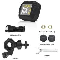 Sistema De Alarma De Presión De Neumáticos Para Motocicleta Con 2 Sensores Externos Monitorización En Tiempo Real Y Advertencia De Temperatura Moto Tyre Alarm Systems - details 5