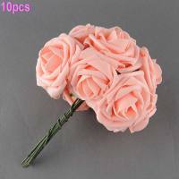 10Pcs Rosas De Espuma PE Artificiales Para Bodas Decoración De Mesa Y Fiestas Blancas Flores Falsas Para Decoración Del Hogar Y Cumpleaños - details 3
