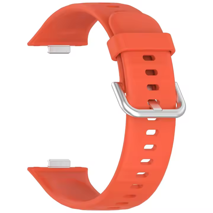 Silver Buckle Silicone Strap For Huawei - 1