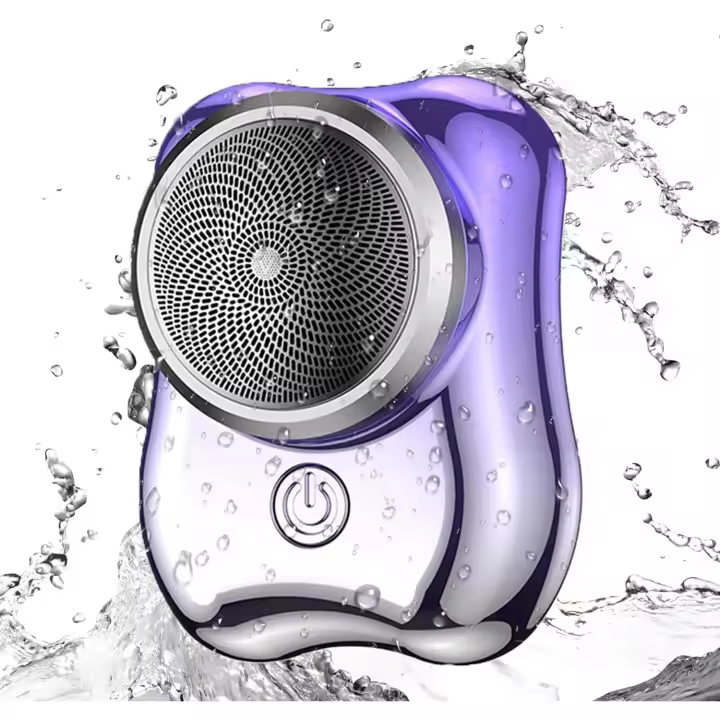 Portable Electric Shaver, Mini Electric Shaver,USB Rechargeable Washable Lightweight Razor for Travel Office etc (Purple) - 1
