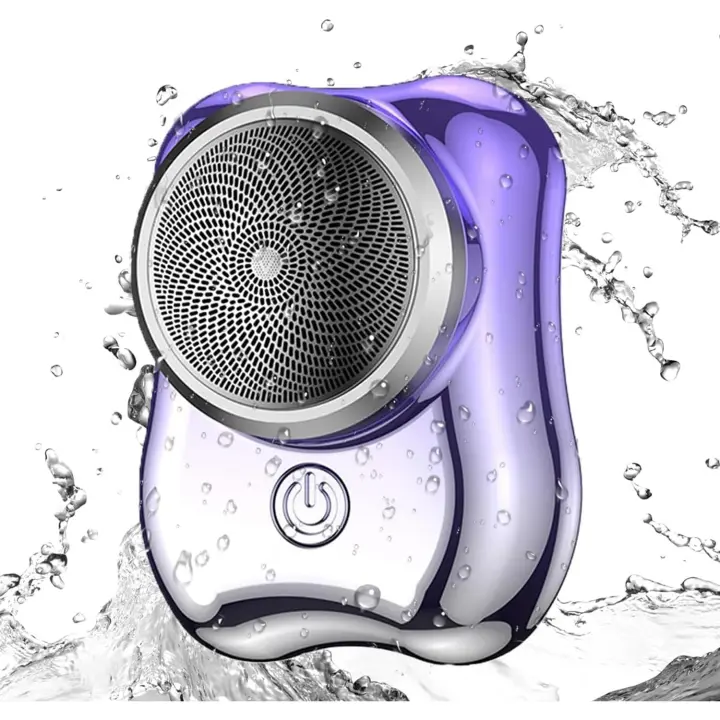 Portable Electric Shaver, Mini Electric Shaver,USB Rechargeable Washable Lightweight Razor for Travel Office etc (Purple) - 1
