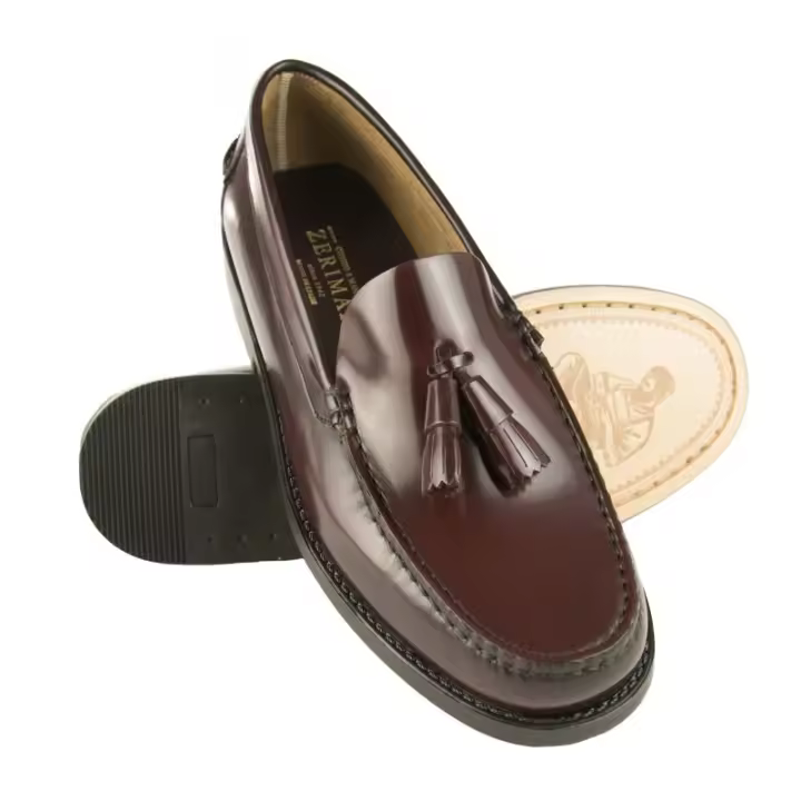 Mocasines de hombre con borlas y suela de cuero - Talla plus - Zerimar. - 1