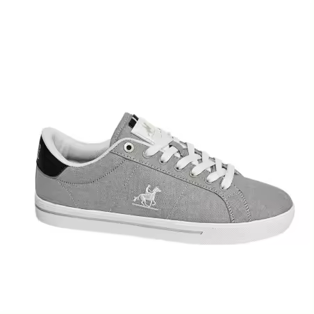 Zapatilla Marca Grand Polo Lona Gris Referencia: GPM514610 Gris U.S. Grand Polo  Zapatilla lona hombre fabricada en lona color Gris con logo bordado en el lateral, marca serigrafiada en el talón y lengiueta. - 1