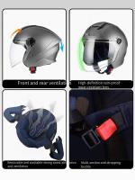 Casco De Motocicleta Eléctrica Universal Para Tres Cuartos Uso En Todas Las Estaciones Para Hombres Y Mujeres Estilo Mitad De Cabeza Material ABS Peso 900g - details 6