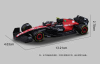 Modelo De Carrera F1 Alfa Romeo 1:43 Burago Adorno Para Niños Juguete Colección Metal Sin Batería Regalo De Navidad Bottas 77# - details 4