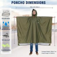 Poncho de lluvia impermeable con mangas y bolsillo, ligero y reutilizable, chaqueta impermeable con capucha para actividades al aire libre, Talla única - details 3
