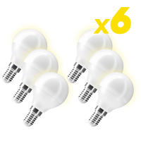 Pack de 6 bombillas led 6W blanco neutro 4200K G45 rosca fina E14 | Lámpara no regulable luz neutra | Suministros Castro - details 0