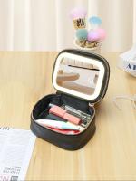 Bolso De Maquillaje Con Espejo LED Ajustable 3 Colores Recargable Caja De Joyas Organizador Con Espejo LED Para Regalo De Navidad - details 7