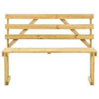 vidaXL Banco de jardín de madera de pino impregnada 120 cm - details 1