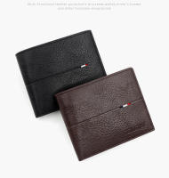 Cartera De Cuero PU De Alta Calidad Para Hombre Slim Con Cremallera Corta Portatarjetas Y Portafotos Monedero Simple Color Negro Café Marrón Azul - details 9