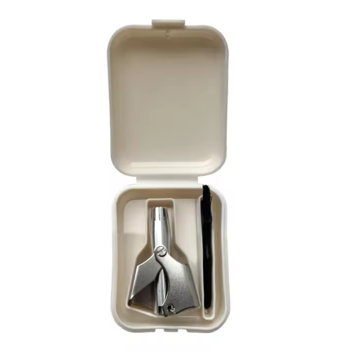 Nueva Trituradora De Nariz Para Hombres Acero Inoxidable Manual Lavable Portátil Triturador De Pelo De Nariz Y Orejas Vibrissa Razor Shaver - 1
