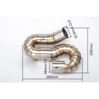 Escape De Motocicleta Muffler Middle Link Pipe Para Honda CBR1000RR De 2008 a 2016 Pieza Suelta Acero Inoxidable Con DB Killer Removible - details 4