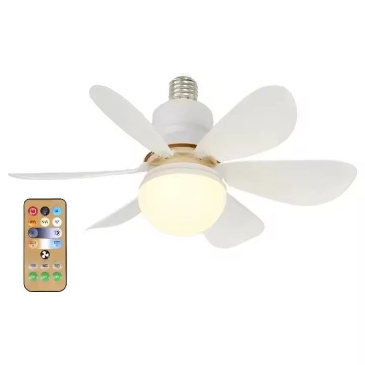 Ventilador De Techo Moderno IRALAN Con Luz Y Control Remoto Bombilla LED E27 Para Sala De Estar Dormitorio Cocina Uso Doméstico - 1