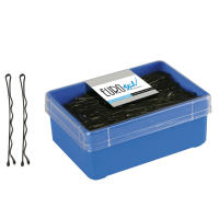 Eurostil Peluquería Caja 150 Clip Negro Onduladas70mm - details 0