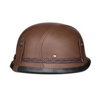 Casco De Motocicleta Retro Vintage Marrón Para Hombres Casco Moto PU Scooter Cafe Racer Para Verano Protección Ciclismo Bicicleta - details 4