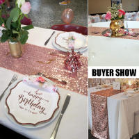 Mantelos De Lentejuelas Brillantes Para Decoración De Bodas Cumpleaños Baños De Lujo Fiesta Navidad Personalizados De Poliéster 100% - details 0