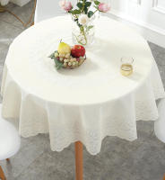 Mantel redondo Impermeable, Mantel Antimanchas Repelente líquidos - Mantel redondo de encaje, lavable, impermeable, hule, sala de estar, cocina, Mantel Elegante, diámetro 137CM - details 1