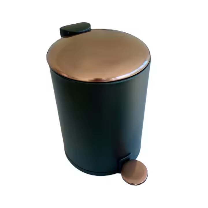 PAPELERA AMIKO SERIE COPPER CON PEDAL PARA LA APERTURA Y 3 LITROS DE CAPACIDAD - 1