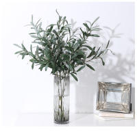 Rama De Olivo Artificial Con Hojas Verdes Y Frutas Plantas Falsas Para Decoración De Hogar Fotografía De Bodas Y Exhibiciones Material Plástico - details 4